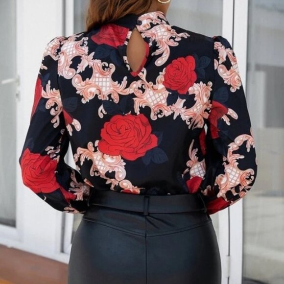 Floral print long sleeve top - Picture 4 of 6